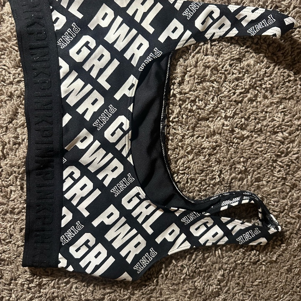 Victoria's Secret Black and White PWR GRL Bra